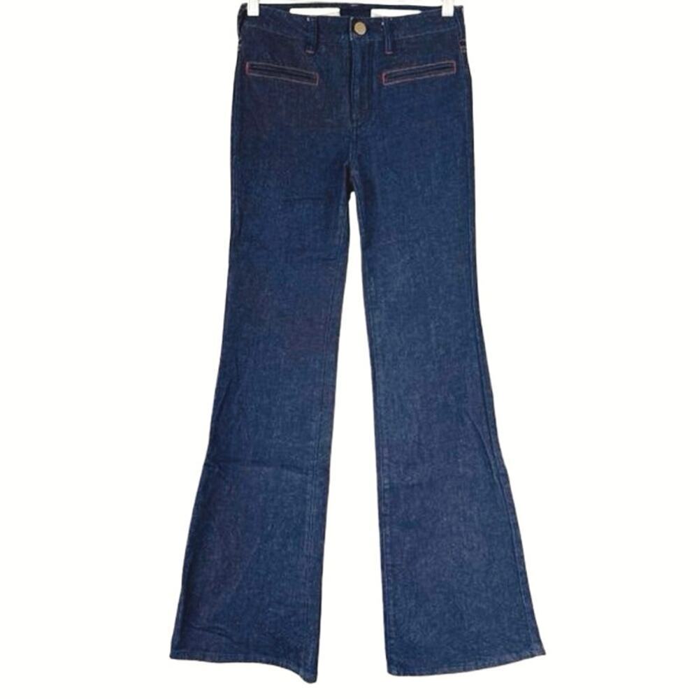 Anthropologie Pilcro Jeans Blue High Rise Trouser Bootcut Denim Womens 27 *EUC